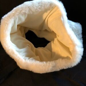 White Faux Fur Infinity Scarf